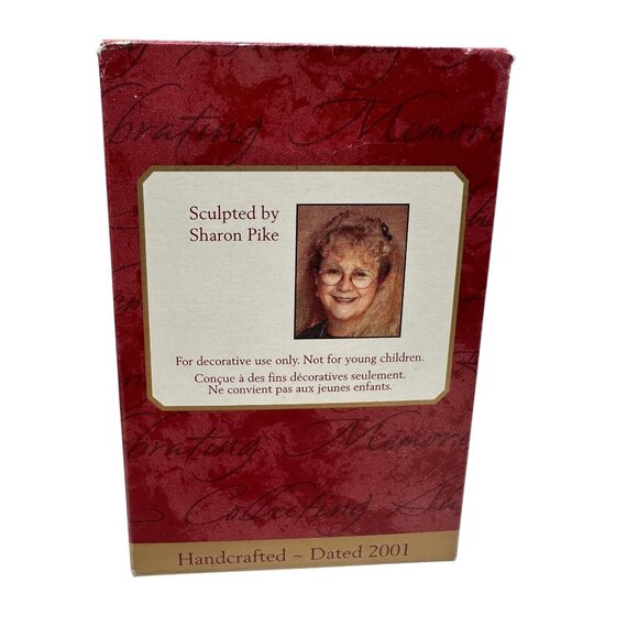 Hallmark Keepsake Ornament Mom & Dad Sculpted Cats In Stocking 2001 QX8462 - Picture 2 of 10